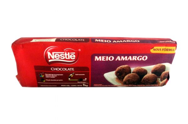Chocolate Meio Amargo Nestle Barra 1Kg - CN REPRESENTAÇÕES COMERCIAIS